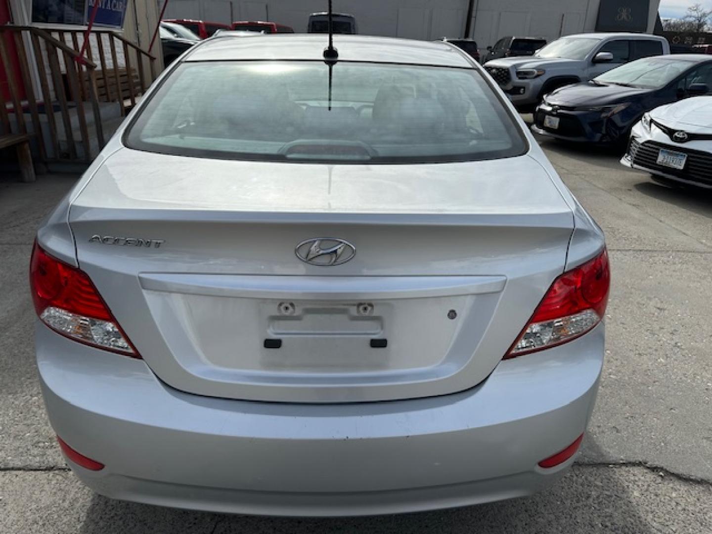 2013 Silver /Gray Hyundai Accent GLS (KMHCT4AE0DU) with an 4 Cylinder Engine engine, Automatic transmission, located at 3200 1st Avenue North, Billings, MT, 59101, (406) 245-9055, 45.779270, -108.510742 - Local Trade-in with Super Low Mileage and Excellent Price! Great Options Including Power Windows, Power Door Locks, Air Conditioning, Automatic Transmission and only 63,488 Miles! CarFax Dealer. Auto Brokers of Montana/AA&A Auto Rental/Fox Car Rental Billings - Photo#5