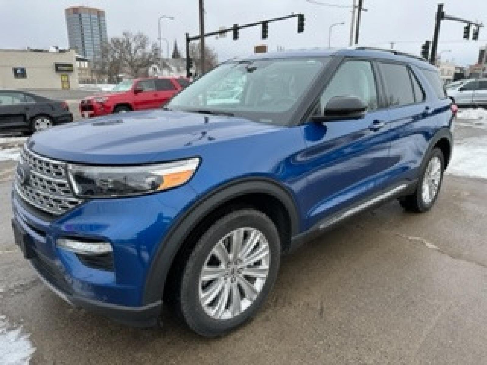 2020 BLUE Ford Explorer Hybrid Limited AWD (1FM5K8FW0LG) with an 3.3L V6 DOHC 24V HYBRID engine, 10A transmission, located at 3200 1st Avenue North, Billings, MT, 59101, (406) 245-9055, 45.779270, -108.510742 - Absolutely Gorgeous Hybrid Luxury Limited AWD SUV. Low Mileage, Power Leather Heated and Cooled Seats, Power Windows, Power Door Locks, Driver Alert System, Alloy Wheels, Roof Rack, Keyless Remote Entry, Active Cruise Control, Tilt Steering Column, 3rd Row Seating, Only 20,200 Miles and Much More! - Photo #0