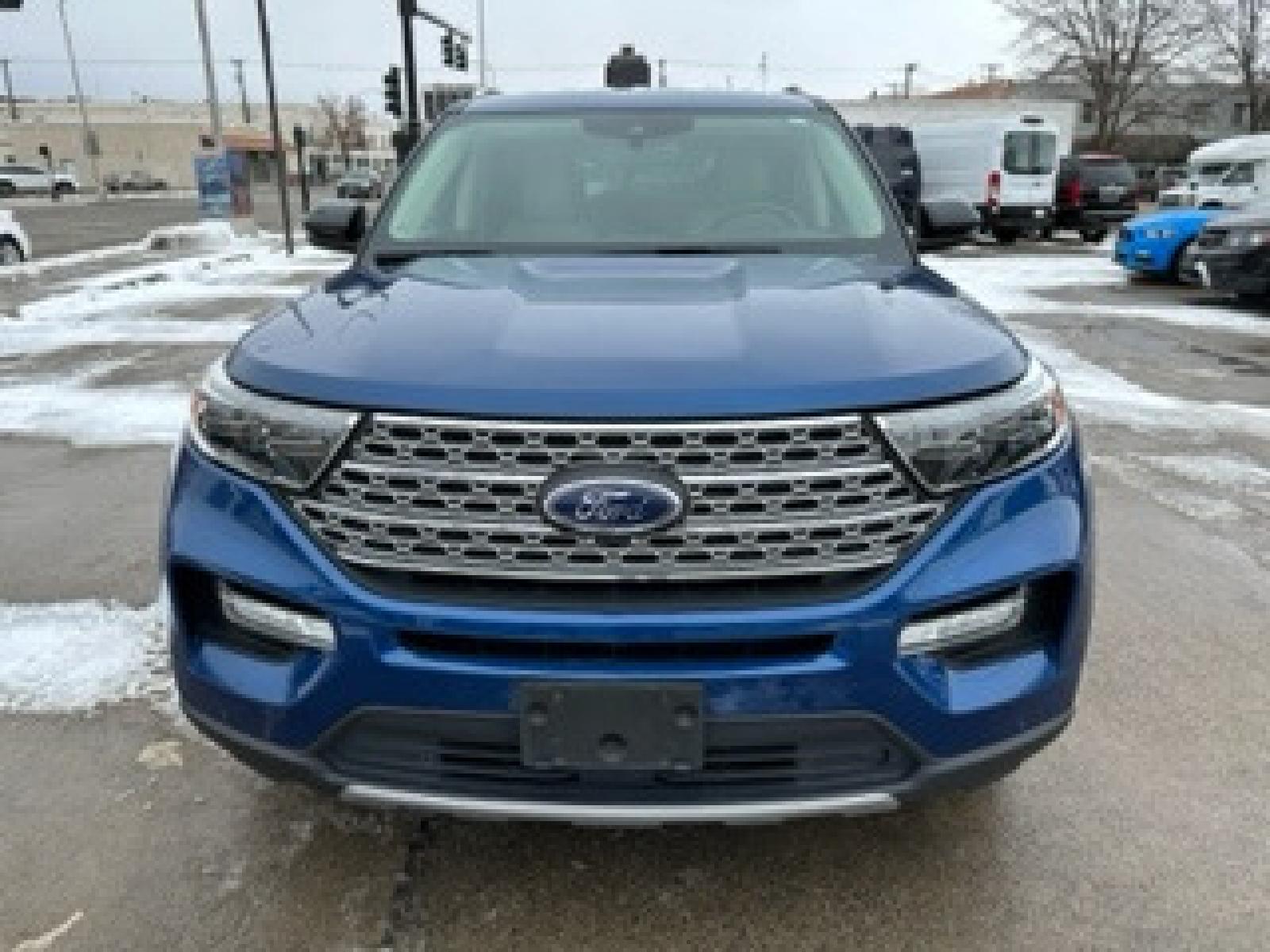 2020 BLUE Ford Explorer Hybrid Limited AWD (1FM5K8FW0LG) with an 3.3L V6 DOHC 24V HYBRID engine, 10A transmission, located at 3200 1st Avenue North, Billings, MT, 59101, (406) 245-9055, 45.779270, -108.510742 - Absolutely Gorgeous Hybrid Luxury Limited AWD SUV. Low Mileage, Power Leather Heated and Cooled Seats, Power Windows, Power Door Locks, Driver Alert System, Alloy Wheels, Roof Rack, Keyless Remote Entry, Active Cruise Control, Tilt Steering Column, 3rd Row Seating, Only 20,200 Miles and Much More! - Photo #1