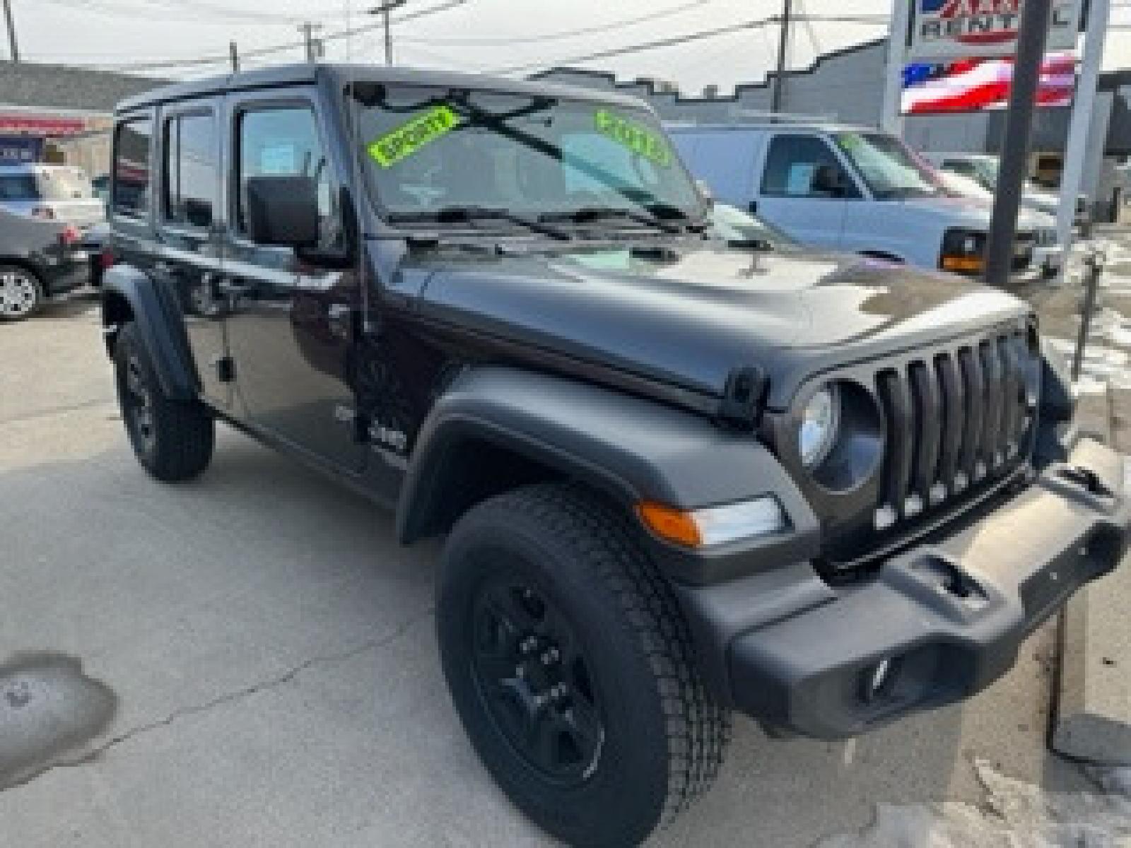 2018 SILVER Jeep Wrangler JK Unlimited Sport (1C4HJXDG8JW) with an 3.6L V6 DOHC 24V FFV engine, 6A transmission, located at 3200 1st Avenue North, Billings, MT, 59101, (406) 245-9055, 45.779270, -108.510742 - Super Sharp Jeep Unlimited Sport 4 door Hardtop! Automatic, 6 Cylinder Engine, Air Conditioning, Sport Package, Rear Mounted Spare Tire, Tow Package, One Owner and Much More! CarFax Dealer. Auto Brokers of Montana/AA&A Auto Rental/Fox Car Rental Billings - Photo #1