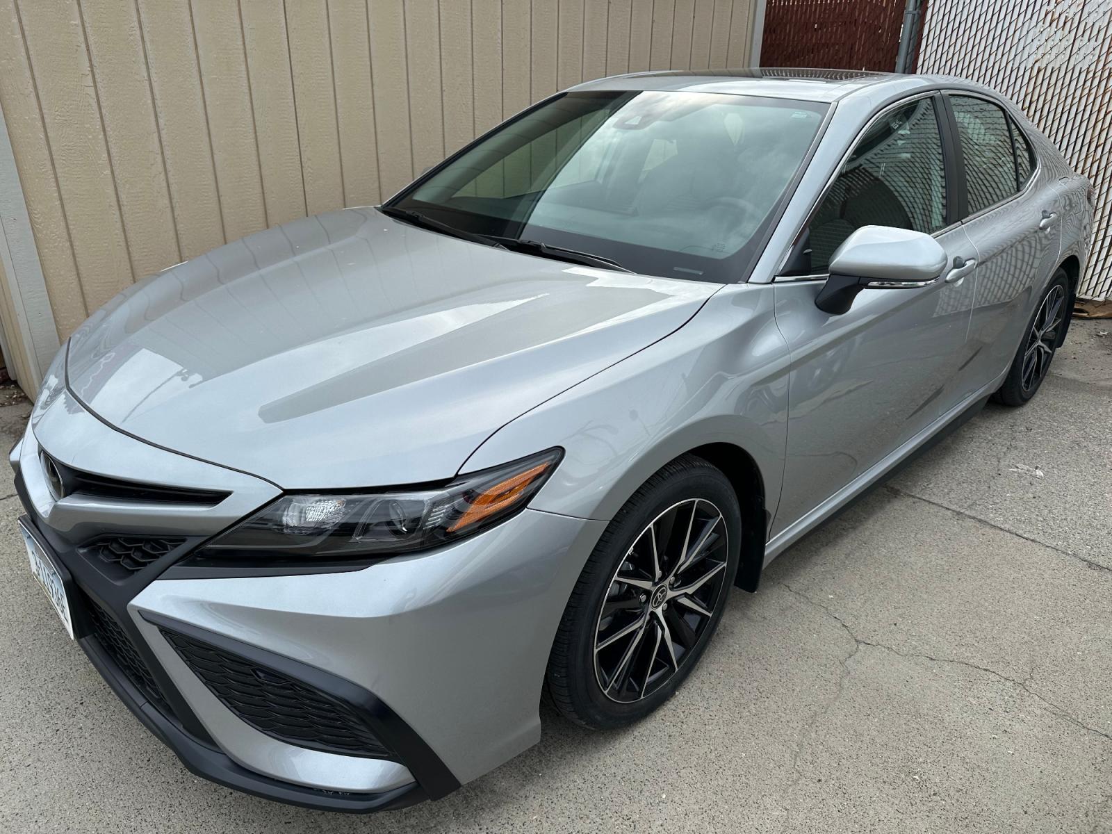 2022 SILVER Toyota Camry SE Nightshade Edition AWD (4T1G11BK2NU) with an 2.5L L4 DOHC 16V engine, 8A transmission, located at 3200 1st Avenue North, Billings, MT, 59101, (406) 245-9055, 45.779270, -108.510742 - This is One of Our Super Vehicles Available for Rent. Leather, Power Heated Seats, Tilt Steering, Cruise Control, Air Conditioning, Moonroof and All Wheel Drive. Auto Brokers of Montana/AA&A Auto Rental/Fox Car Rental Billings - Photo #0