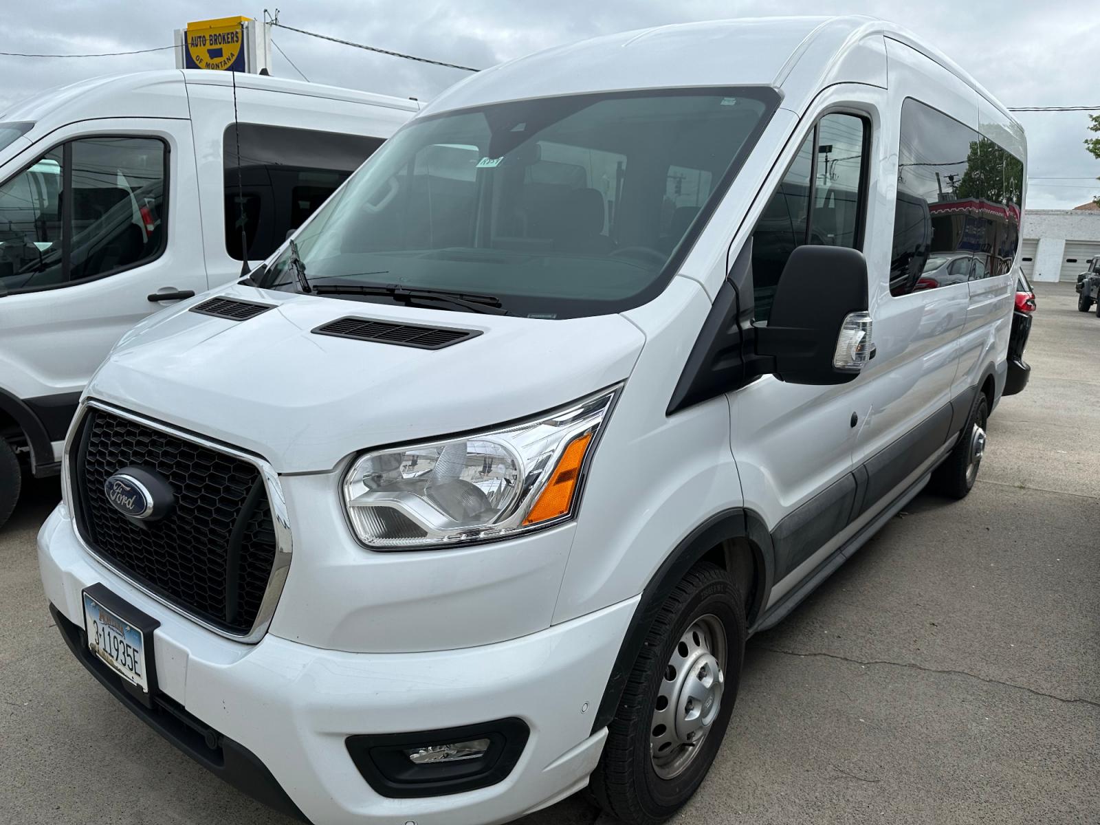 2022 White Ford Transit 350 Wagon Med. Roof XL w/Sliding Pass. 148-in. WB (1FBAX9C85NK) with an 3.5L V6 DOHC 24V engine, 6A transmission, located at 3200 1st Avenue North, Billings, MT, 59101, (406) 245-9055, 45.779270, -108.510742 - This is One of Our Super Vehicles Available for Rent. 12 Passenger Seating, Power Heated Seats, Tilt Steering, Cruise Control, Air Conditioning and All Wheel Drive. Auto Brokers of Montana/AA&A Auto Rental/Fox Car Rental Billings - Photo #0