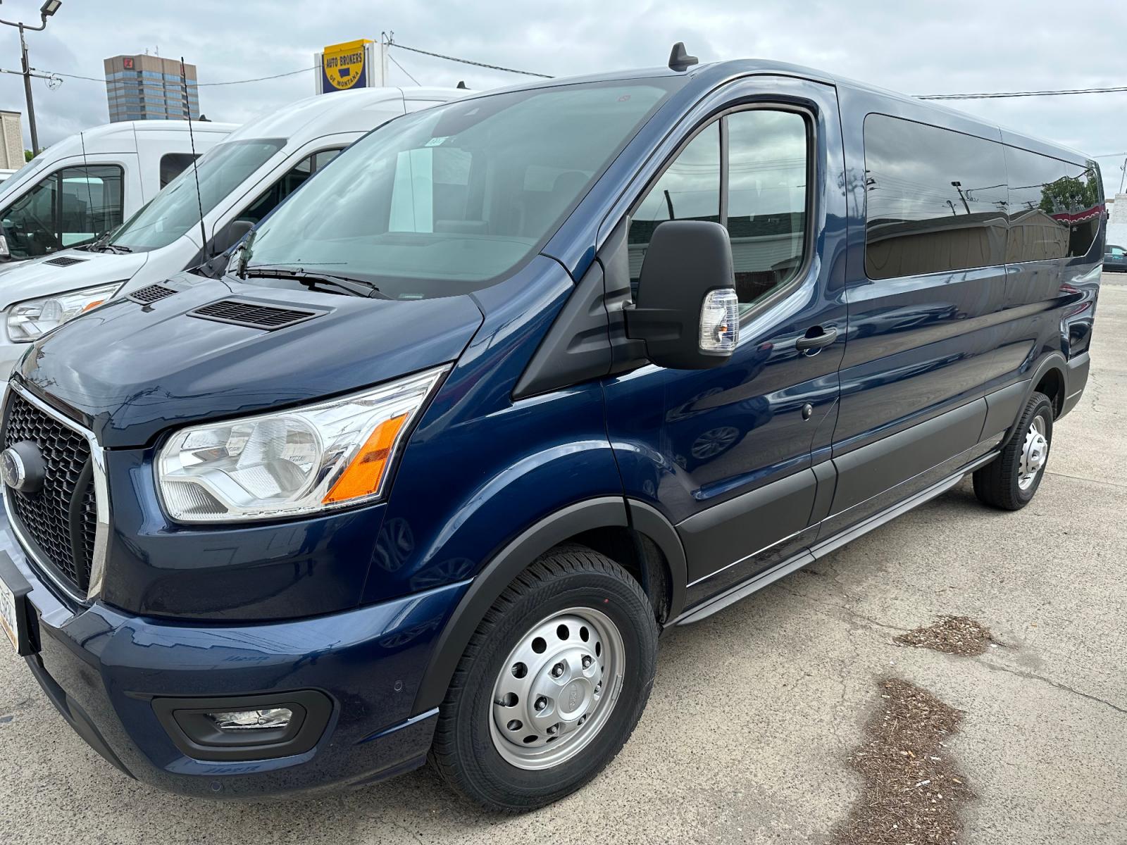 2022 BLUE Ford Transit 350 Wagon Low Roof XLT w/Sliding Pass. 148-in. WB (1FBAX9YG0NK) with an 3.5L V6 DOHC 24V engine, 6A transmission, located at 3200 1st Avenue North, Billings, MT, 59101, (406) 245-9055, 45.779270, -108.510742 - This is One of Our 12 Passenger Vans Available for Rent. Tilt Steering, Cruise Control, Front & Rear Air Conditioning, Power Windows, Power Door Locks and All Wheel Drive. Auto Brokers of Montana/AA&A Auto Rental/Fox Car Rental Billings - Photo #0