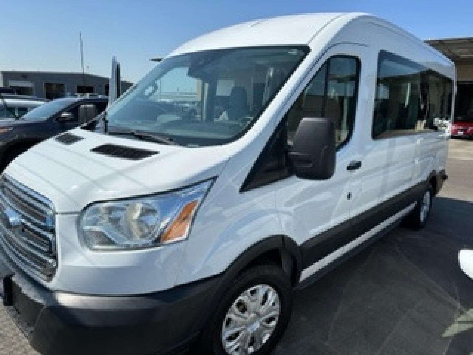 2016 White /Gray Ford Transit 350 Wagon Med. Roof XL w/Sliding Pass. 148-in. WB (1FBAX2CG1GK) with an 3.5L V6 DOHC 24V engine, 6A transmission, located at 3200 1st Avenue North, Billings, MT, 59101, (406) 245-9055, 45.779270, -108.510742 - FRESH OFF-LEASED AND WELL MAINTAINED! 15 Passenger with Tow Package, Power Windows, Power Door Locks, Passenger Side Running Board, Tilt Steering, Rear A/C and Heat and Much More. CarFax Dealer Auto Brokers of Montana/AA&A Auto Rental/Fox Car Rental in Billings - Photo #0