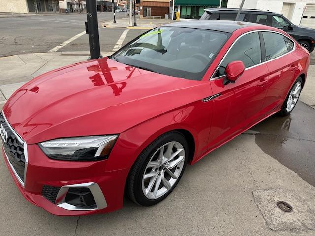 2024 Red /Black Leather Audi A5 Premium S line 45 TFSII quattro (WAUFACF54RA) with an 2.0L L4 DOHC 16V TURBO engine, 7A transmission, located at 3200 1st Avenue North, Billings, MT, 59101, (406) 245-9055, 45.779270, -108.510742 - Superb Transportation and Very Hard to Find! Audi 5 Hybrid, Premium Package, Panorama Roof, Quattro All Wheel Drive, Dual Power Seats, Lane Departure Warning, Large Backup Camera Screen, Power Windows, Power Door Locks, Premium Wheels, and Only 7,200 Miles! CarFax Dealer. Auto Brokers of Montana/ - Photo#0
