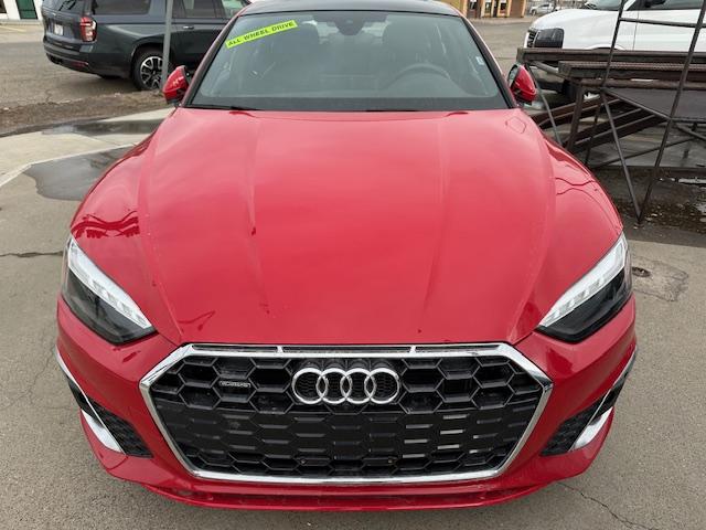 2024 Red /Black Leather Audi A5 Premium S line 45 TFSII quattro (WAUFACF54RA) with an 2.0L L4 DOHC 16V TURBO engine, 7A transmission, located at 3200 1st Avenue North, Billings, MT, 59101, (406) 245-9055, 45.779270, -108.510742 - Superb Transportation and Very Hard to Find! Audi 5 Hybrid, Premium Package, Panorama Roof, Quattro All Wheel Drive, Dual Power Seats, Lane Departure Warning, Large Backup Camera Screen, Power Windows, Power Door Locks, Premium Wheels, and Only 7,200 Miles! CarFax Dealer. Auto Brokers of Montana/ - Photo#1