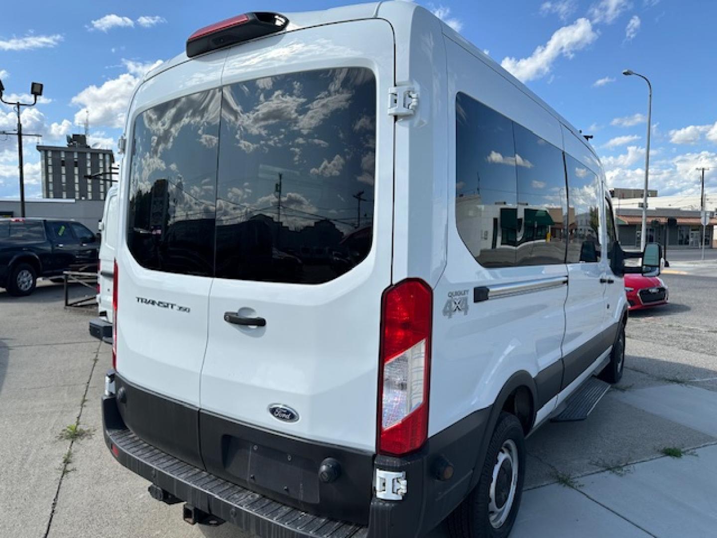 2019 White /Gray Cloth Ford Transit 350 Extended XLT , Automatic transmission, located at 3200 1st Avenue North, Billings, MT, 59101, (406) 245-9055, 45.779270, -108.510742 - This is One of Our Vehicles Available to Rent or Purchase. Very Hard to Find with Power Windows, Power Seat, Power Door Locks, Tilt Steering Column, Cruise Speed Control, Wheels, Quigley 4X4 Coversion and Much More! Auto Brokers/AA&A Auto Rental/Fox Car Rental Billings - Photo#3