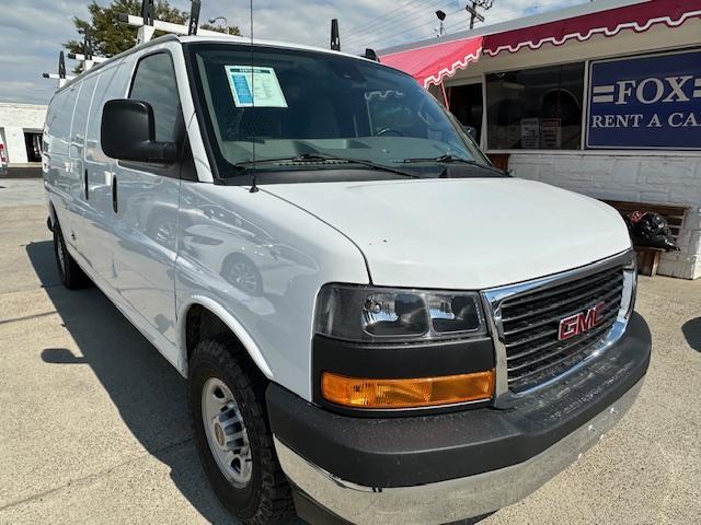 2021 White /Gray GMC Savana G2500 Extended Cargo (1GTW7BF17M1) with an 2.8L L4 TURBO DIESEL engine, 6A transmission, located at 3200 1st Avenue North, Billings, MT, 59101, (406) 245-9055, 45.779270, -108.510742 - Super Sharp and Rare! Duramax Diesel 2500 Extended Cargo Van with New Tires, Bulk Head, Bins, Shelving, Adrian Roof Rack, Power Windows, Power Door Locks, Tilt Steering, Cruise Control, Air Conditioning, Extremely Low Mileage and Much More! CarFax Dealer. Auto Brokers of Montana/AA&A Auto Rental/ - Photo#2