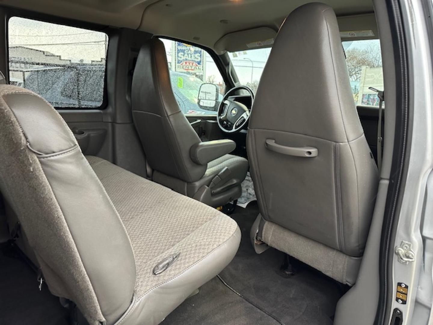 2019 SILVER /Beige Chevrolet Express LT 3500 Extended (1GAZGPFP4K1) with an 4.3L V6 engine, 6A transmission, located at 3200 1st Ave North, Billings, MT, 59101, (406) 245-9759, 45.779270, -108.510742 - Super Low Mileage Extended 12 Passenger Van. Power Windows, Power Door Locks, Tilt Steering Column, Cruise Control, LT Package, Front & Rear Heat/Air Conditioning and Much More! CarFax Dealer. Auto Brokers of Montana/AA&A Auto Rental/Fox Car Rental Billings - Photo#14