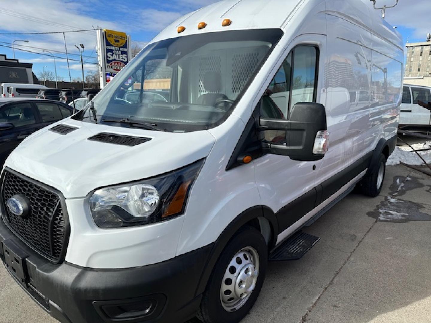 2021 White /Gray Ford Transit 350 Van HD High Roof 10360lb GVWR Dual Slide EL (1FTRS4UG3MK) with an 3.5L V6 DOHC 24V engine, 6A transmission, located at 3200 1st Avenue North, Billings, MT, 59101, (406) 245-9055, 45.779270, -108.510742 - Off-Lease, Hi-Roof, Dually, Extended All Wheel Drive Cargo Van. Eco-Boost Engine, Power Windows, Power Door Locks, Tilt Steering, Cruise Control, Pass-Thru Bulk Head, Shelving and Only 60,475 Miles! CarFax Dealer Auto Brokers of Montana/AA&A Auto Rental/Fox Car Rental Billings - Photo#0