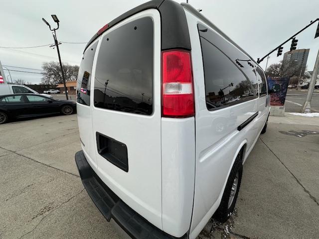 2019 White /Beige Cloth Chevrolet Express LT 3500 Extended (1GAZGPFPXK1) with an 4.3L V6 engine, 6A transmission, located at 3200 1st Avenue North, Billings, MT, 59101, (406) 245-9055, 45.779270, -108.510742 - Super Low Mileage Extended 12 Passenger Van! Power Window, Power Door locks, Tilt Steering Column, Cruise Control, 12 Passenger Seating with Storage Space behind the Rear Seat, Privacy Glass, Rear Heating and Air Conditioning and Much More. CarFax Dealer Auto Brokers of Montana/AA&A Auto Rental/F - Photo#4
