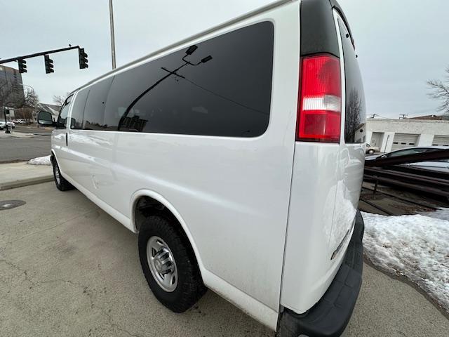 2019 White /Beige Cloth Chevrolet Express LT 3500 Extended (1GAZGPFPXK1) with an 4.3L V6 engine, 6A transmission, located at 3200 1st Avenue North, Billings, MT, 59101, (406) 245-9055, 45.779270, -108.510742 - Super Low Mileage Extended 12 Passenger Van! Power Window, Power Door locks, Tilt Steering Column, Cruise Control, 12 Passenger Seating with Storage Space behind the Rear Seat, Privacy Glass, Rear Heating and Air Conditioning and Much More. CarFax Dealer Auto Brokers of Montana/AA&A Auto Rental/F - Photo#6