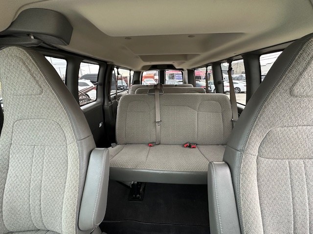 2019 White /Beige Cloth Chevrolet Express LT 3500 Extended (1GAZGPFPXK1) with an 4.3L V6 engine, 6A transmission, located at 3200 1st Avenue North, Billings, MT, 59101, (406) 245-9055, 45.779270, -108.510742 - Super Low Mileage Extended 12 Passenger Van! Power Window, Power Door locks, Tilt Steering Column, Cruise Control, 12 Passenger Seating with Storage Space behind the Rear Seat, Privacy Glass, Rear Heating and Air Conditioning and Much More. CarFax Dealer Auto Brokers of Montana/AA&A Auto Rental/F - Photo#9