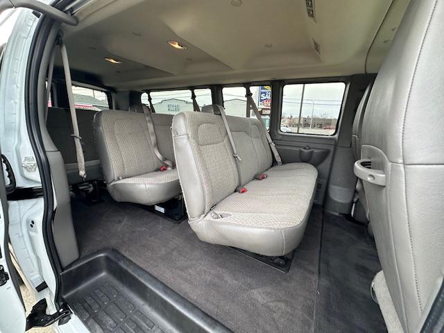 2019 White /Beige Cloth Chevrolet Express LT 3500 Extended (1GAZGPFPXK1) with an 4.3L V6 engine, 6A transmission, located at 3200 1st Avenue North, Billings, MT, 59101, (406) 245-9055, 45.779270, -108.510742 - Super Low Mileage Extended 12 Passenger Van! Power Window, Power Door locks, Tilt Steering Column, Cruise Control, 12 Passenger Seating with Storage Space behind the Rear Seat, Privacy Glass, Rear Heating and Air Conditioning and Much More. CarFax Dealer Auto Brokers of Montana/AA&A Auto Rental/F - Photo#11