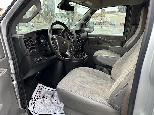 2019 Gray /Gray Cloth Chevrolet Express LT (1GAZGPFP4K1) with an V6 engine, Automatic transmission, located at 3200 1st Avenue North, Billings, MT, 59101, (406) 245-9055, 45.779270, -108.510742 - Super Low Mileage Extended 12 Passenger Van. Power Windows, Power Door Locks, Tilt Steering Column, Cruise Control, LT Package, Front & Rear Heat/Air Conditioning, Privacy Glass and Much More! CarFax Dealer. Auto Brokers of Montana/AA&A Auto Rental/Fox Car Rental Billings - Photo#14
