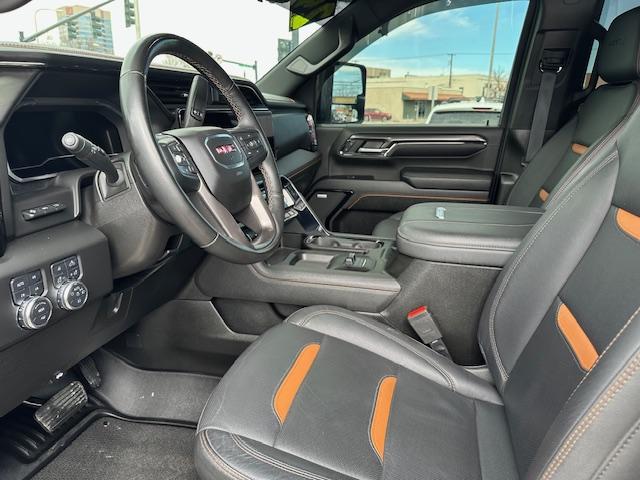 2024 Titanium Rush Metallic /Tu-Tone Leather GMC Sierra 2500HD AT4 Crew Cab 4WD (1GT49PEY3RF) with an 6.6L V8 OHV 16V TURBO DIESEL engine, 6A transmission, located at 3200 1st Avenue North, Billings, MT, 59101, (406) 245-9055, 45.779270, -108.510742 - A Gorgeous Truck with All the Options Including a Lift for Extra Clearance! Full LEather Interior with the Kalahari Accents, 6.6 DuraMax Diesel Power, Allison 10 Speed Automatic Transmission, Power Running Boards, Power Windows, Power Door Locks, Power Moon-Roof, Soft Tonneau Cover, Tow Package, Pa - Photo#16