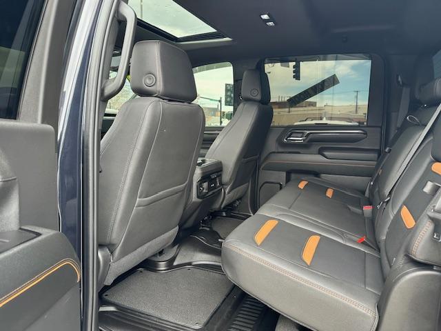 2024 Titanium Rush Metallic /Tu-Tone Leather GMC Sierra 2500HD AT4 Crew Cab 4WD (1GT49PEY3RF) with an 6.6L V8 OHV 16V TURBO DIESEL engine, 6A transmission, located at 3200 1st Avenue North, Billings, MT, 59101, (406) 245-9055, 45.779270, -108.510742 - A Gorgeous Truck with All the Options Including a Lift for Extra Clearance! Full LEather Interior with the Kalahari Accents, 6.6 DuraMax Diesel Power, Allison 10 Speed Automatic Transmission, Power Running Boards, Power Windows, Power Door Locks, Power Moon-Roof, Soft Tonneau Cover, Tow Package, Pa - Photo#21