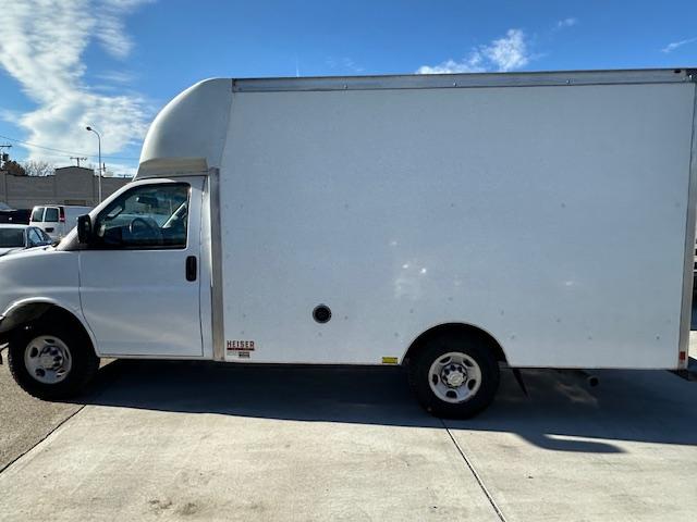 2021 White /Gray Chevrolet Express G3500 139" (1GB0GRFPXM1) , 6A transmission, located at 3200 1st Avenue North, Billings, MT, 59101, (406) 245-9055, 45.779270, -108.510742 - Off Lease Cutaway Cube Van for a Great Price! Power Windows, Power Door Locks, Heiser Hi-Cube Box with Sliding Pass Door into the Cab. CarFax Dealer. Auto Brokers of Montana/AA&A Auto Rental/Fox Car Rental Billings - Photo#7