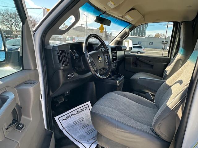 2021 White /Gray Chevrolet Express G3500 139" (1GB0GRFPXM1) , 6A transmission, located at 3200 1st Avenue North, Billings, MT, 59101, (406) 245-9055, 45.779270, -108.510742 - Off Lease Cutaway Cube Van for a Great Price! Power Windows, Power Door Locks, Heiser Hi-Cube Box with Sliding Pass Door into the Cab. CarFax Dealer. Auto Brokers of Montana/AA&A Auto Rental/Fox Car Rental Billings - Photo#8