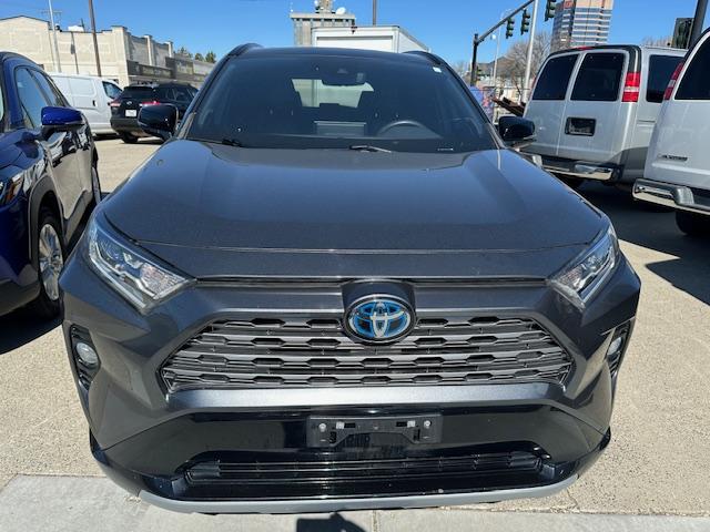2021 Charcoal /Charcoal Gray Leather w/ Blue Highlights Toyota RAV4 Hybrid XSE (4T3E6RFV2MU) with an 2.5L L4 DOHC 16V HYBRID engine, CVT transmission, located at 3200 1st Avenue North, Billings, MT, 59101, (406) 245-9055, 45.779270, -108.510742 - Super Hard to Find Loaded Up Toyota Rav4 with Low Mileage. All Wheel Drive, Top of the Line XSE Model, Hybrid Powertrain, Power Seat, Power Moon Roof, Power Rear Hatch, Tu-Tone Exterior Trim Package Including Wheels, Power Windows, Power Door Locks, Navigation, Adaptive Cruise Control, Air Condition - Photo#1