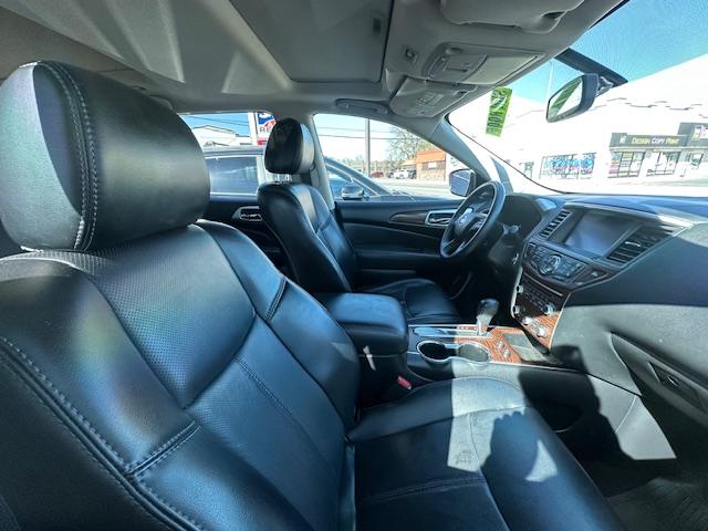 2018 Black /Charcoal Leather Nissan Pathfinder Platinum (5N1DR2MN4JC) with an 3.5L V6 DOHC 24V engine, CVT transmission, located at 3200 1st Avenue North, Billings, MT, 59101, (406) 245-9055, 45.779270, -108.510742 - Great Value and 3rd Row Seating! Power Windows, Power Door Locks, Tilt Steering Column, Leather Seats, Power Seats, power Moonroof, Alloy Wheels, Tow Package, Air Conditioning, Privacy Glass and Much More! CarFax Dealer Auto Brokers of Montana/AA&A Auto Rental/Fox Car Rental Billings- Photo#13
