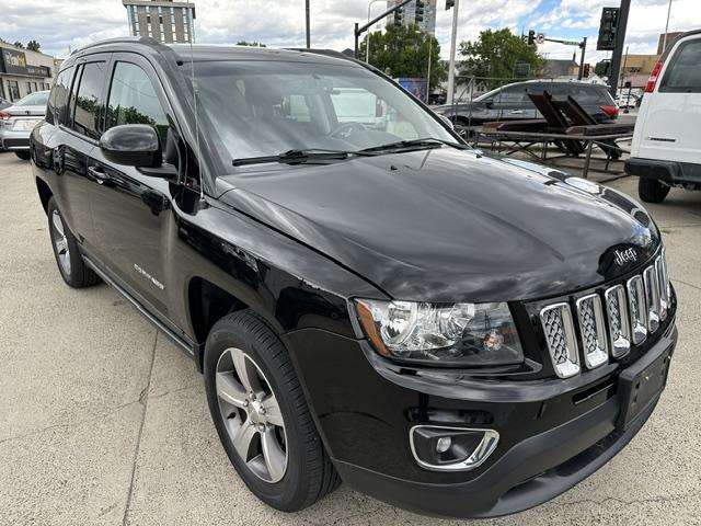 2017 Black /Charcoal Jeep Compass High Altitude 4WD (1C4NJDEB5HD) with an 2.4L L4 DOHC 16V engine, 6A transmission, located at 3200 1st Avenue North, Billings, MT, 59101, (406) 245-9055, 45.779270, -108.510742 - Local Trade-In with Great Options and Good Mileage! Leather, Power Moonroof, Power Seats, Automatic Transmission, Tilt Steering Column, Cruise Speed Control, Power Windows, Power Doorlocks, Remote Entry and Much More! CarFax Dealer. Auto Brokers of Montana/AA&A Auto Rental/Fox Car Rental- Photo#2