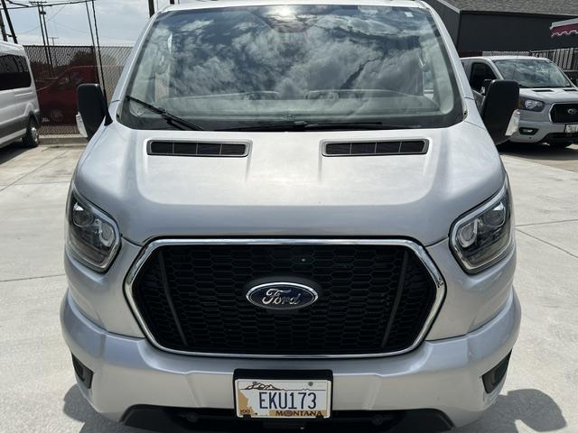 2023 SILVER /Gray Ford Transit 350 Wagon Low Roof XLT w/Sliding Pass. 148-in. WB (1FBAX9YG9PK) with an 3.5L V6 DOHC 24V engine, 6A transmission, located at 3200 1st Avenue North, Billings, MT, 59101, (406) 245-9055, 45.779270, -108.510742 - 1-Owner Off-Leased Passenger Van with Low Mileage. XLT Package, All Wheel Drive, Dual Overhead Cam Eco-Boost Engine, Privacy Glass, Cloth Interior, Front and Rear Heat and Air Conditioning, Extended 12 Passenger Seating and Regular Service Intervals. CarFax Dealer. Auto Brokers of Montana/AA&A Au- Photo#1