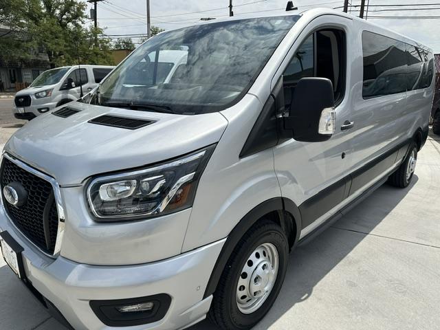 2023 SILVER /Gray Ford Transit 350 Wagon Low Roof XLT w/Sliding Pass. 148-in. WB (1FBAX9YG9PK) with an 3.5L V6 DOHC 24V engine, 6A transmission, located at 3200 1st Avenue North, Billings, MT, 59101, (406) 245-9055, 45.779270, -108.510742 - 1-Owner Off-Leased Passenger Van with Low Mileage. XLT Package, All Wheel Drive, Dual Overhead Cam Eco-Boost Engine, Privacy Glass, Cloth Interior, Front and Rear Heat and Air Conditioning, Extended 12 Passenger Seating and Regular Service Intervals. CarFax Dealer. Auto Brokers of Montana/AA&A Au- Photo#0