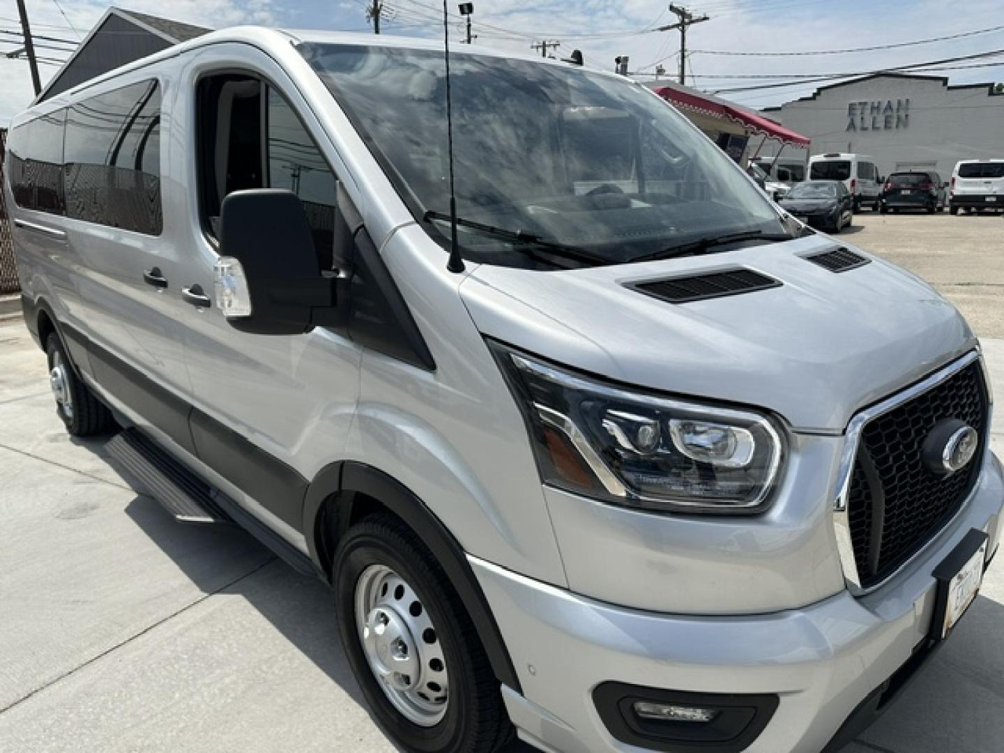 2023 SILVER /Gray Ford Transit 350 Wagon Low Roof XLT w/Sliding Pass. 148-in. WB (1FBAX9YG9PK) with an 3.5L V6 DOHC 24V engine, 6A transmission, located at 3200 1st Avenue North, Billings, MT, 59101, (406) 245-9055, 45.779270, -108.510742 - 1-Owner Off-Leased Passenger Van with Low Mileage. XLT Package, All Wheel Drive, Dual Overhead Cam Eco-Boost Engine, Privacy Glass, Cloth Interior, Front and Rear Heat and Air Conditioning, Extended 12 Passenger Seating and Regular Service Intervals. CarFax Dealer. Auto Brokers of Montana/AA&A Au- Photo#2