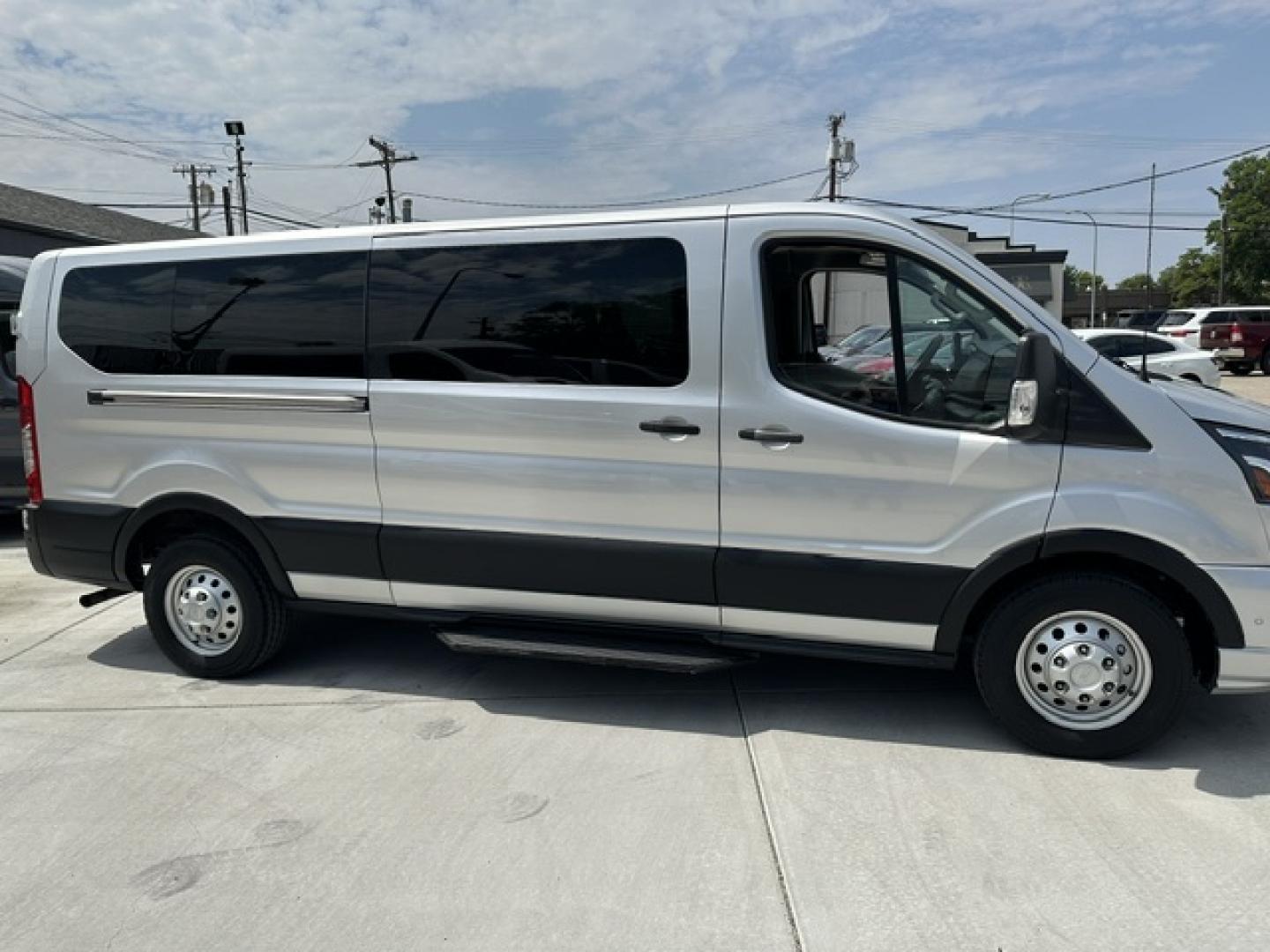 2023 SILVER /Gray Ford Transit 350 Wagon Low Roof XLT w/Sliding Pass. 148-in. WB (1FBAX9YG9PK) with an 3.5L V6 DOHC 24V engine, 6A transmission, located at 3200 1st Avenue North, Billings, MT, 59101, (406) 245-9055, 45.779270, -108.510742 - 1-Owner Off-Leased Passenger Van with Low Mileage. XLT Package, All Wheel Drive, Dual Overhead Cam Eco-Boost Engine, Privacy Glass, Cloth Interior, Front and Rear Heat and Air Conditioning, Extended 12 Passenger Seating and Regular Service Intervals. CarFax Dealer. Auto Brokers of Montana/AA&A Au- Photo#3